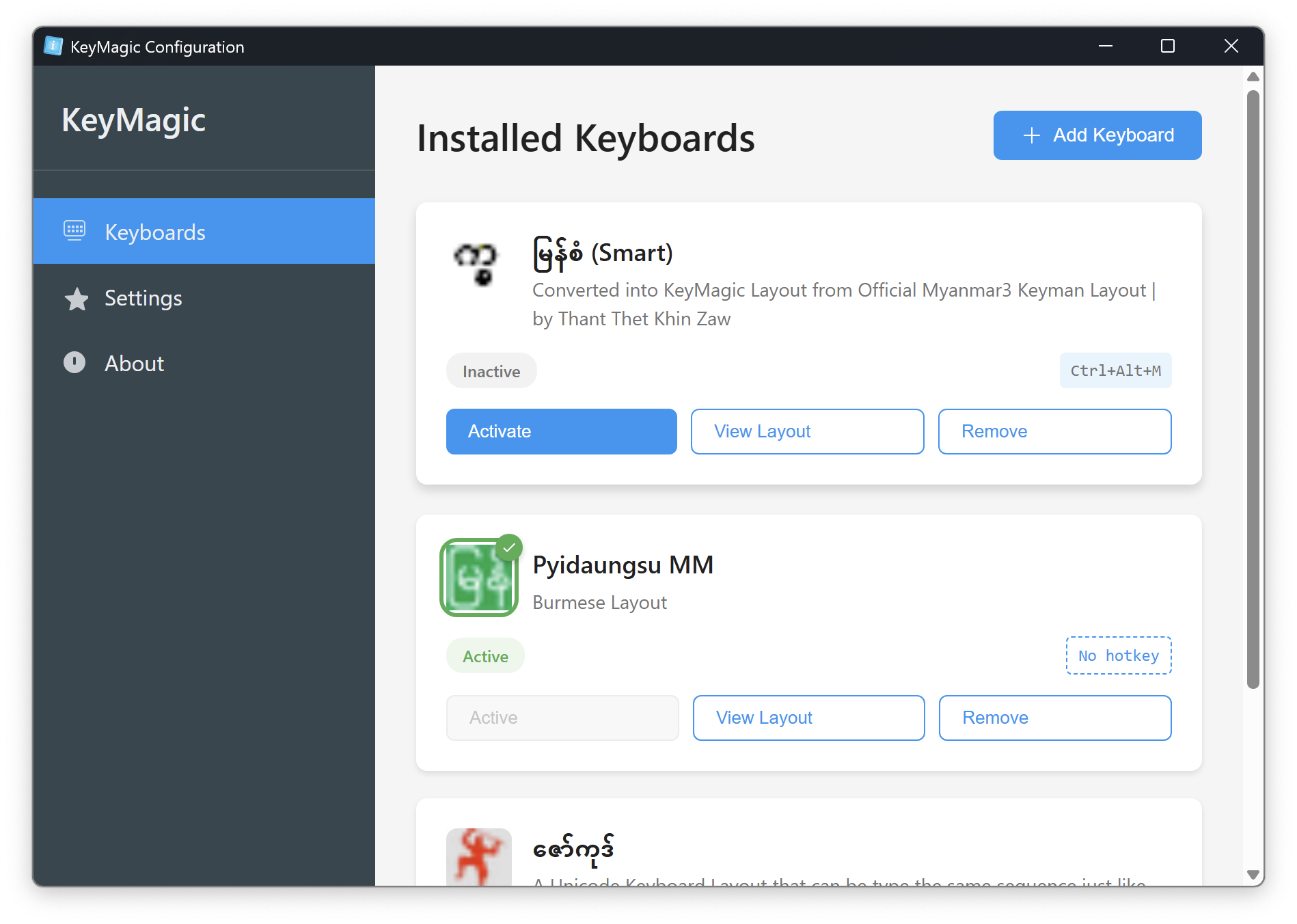 KeyMagic 3 Windows Screenshot